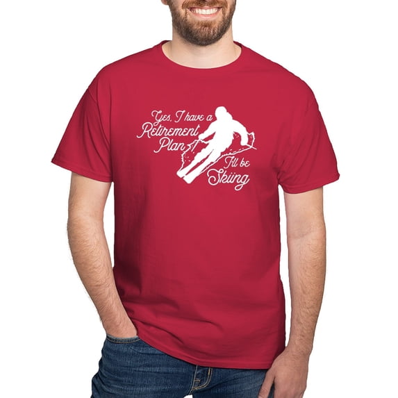 CafePress - Skiing Retirement Plan Dark T Shirt - Men's Classic Graphic Cotton T-Shirt