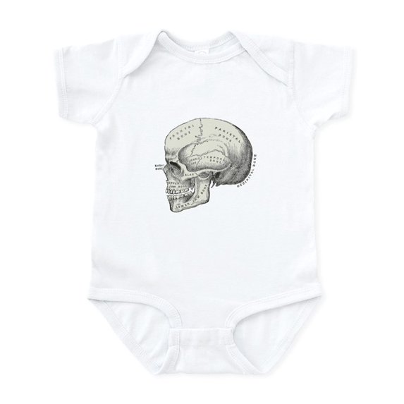 CafePress - Skull Anatomy Infant Bodysuit - Baby Light Bodysuit, Size Newborn - 24 Months