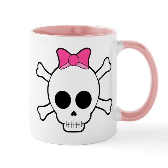 CafePress - Skull And Crossbones - 11 oz Ceramic Mug - Novelty Coffee Tea Cup