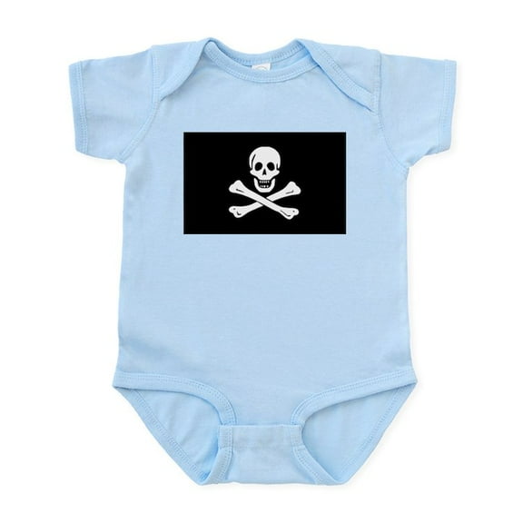 CafePress - Skull And Crossbones Body Suit - Baby Light Bodysuit, Size Newborn - 24 Months