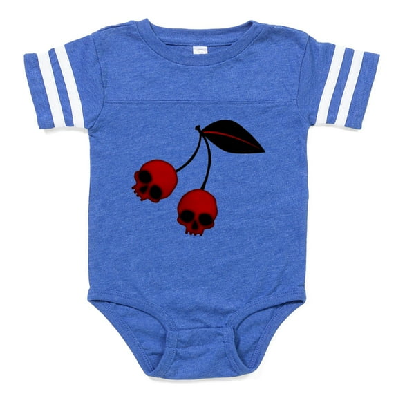 CafePress - Skull Cherries - Cute Infant Baby Football Bodysuit