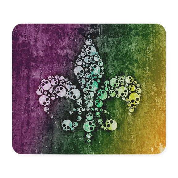 CafePress - Skull Fleur De Lis_B Mousepad - Non-slip Rubber Mousepad, Gaming Mouse Pad