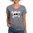 thumbnail image 1 of CafePress - Skull Halloween Matching Couples Women's V Neck Da - Women's V-Neck Dark T-Shirt, 1 of 4