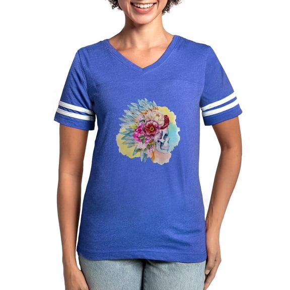 CafePress - Skull Headdress - Womens Football Shirt