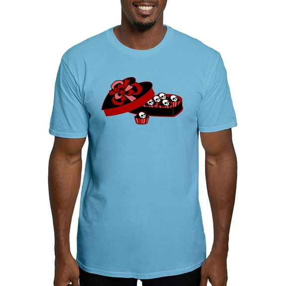 CafePress - Skull Valentine Candy Fitted T Shirt - Fitted T-Shirt, Vintage Fit Soft Cotton Tee