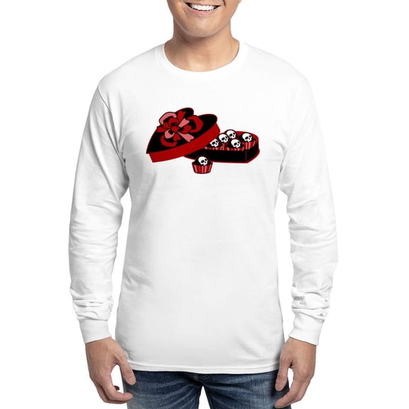 CafePress - Skull Valentine Candy Long Sleeve T Shirt - Unisex Cotton Long Sleeve T-Shirt