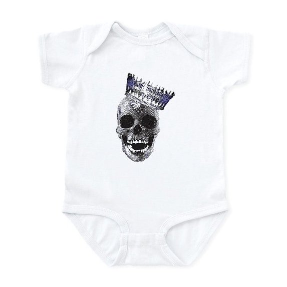 CafePress - Skull With Crown Infant Bodysuit - Baby Light Bodysuit, Size Newborn - 24 Months