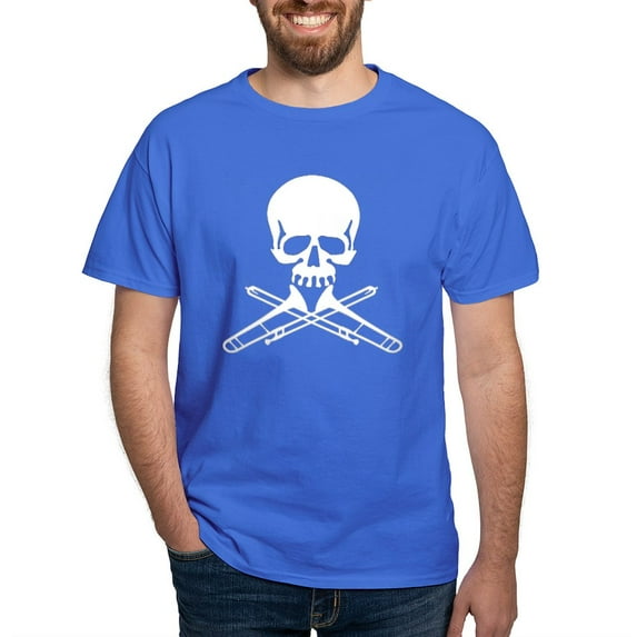 CafePress - Skull With Trombones T Shirt - Men's Classic Graphic Cotton T-Shirt
