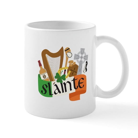 CafePress - Slainte Mugs - 11 oz Ceramic Mug - Novelty Coffee Tea Cup