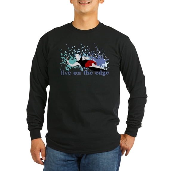 CafePress - Slalom Waterskier Long Sleeve T Shirt - Long Sleeve Dark T-Shirt