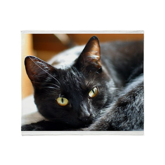 CafePress - Sleek Black Cat Throw Blanket - Soft Fleece Throw Blanket, 50"x60" for All Ages