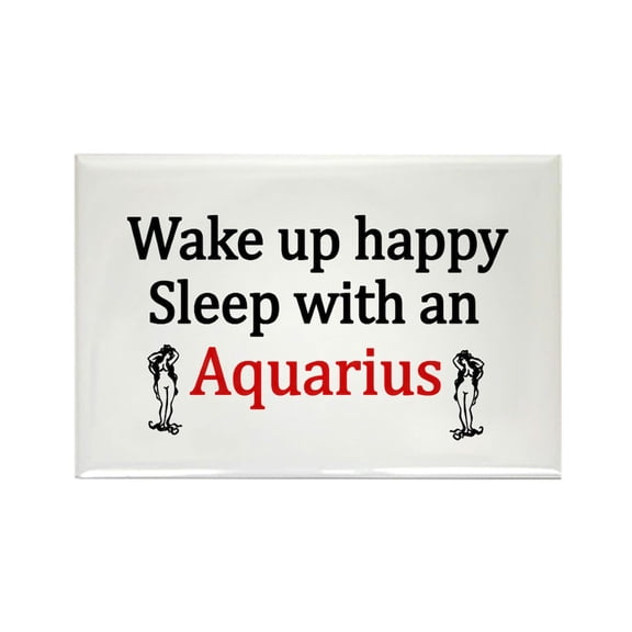 CafePress - Sleep With A Aquarius Copy - Rectangle Magnet, 2"x3" Refrigerator Magnet