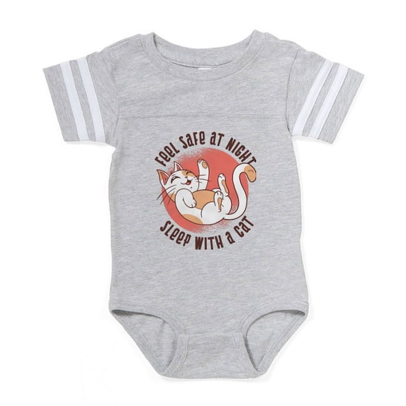 CafePress - Sleep With A Cat - Cute Infant Baby Football Bodysuit