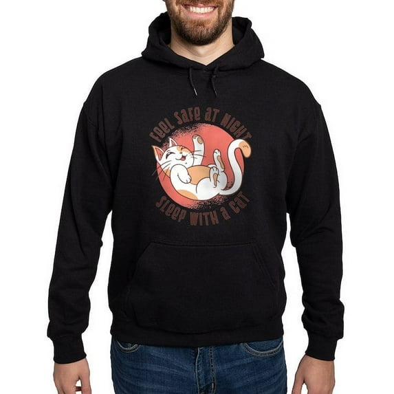 CafePress - Sleep With A Cat Sweatshirt - Pullover Hoodie, Classic, Comfortable Hooded Sweatshirt