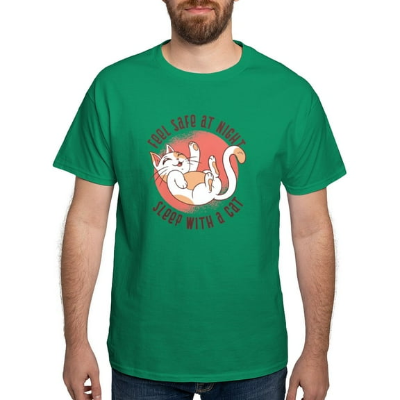 CafePress - Sleep With A Cat T Shirt - Men's Classic Graphic Cotton T-Shirt