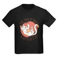 thumbnail image 1 of CafePress - Sleep With A Cat T Shirt - Dark T-Shirt Kids XS-XL, 1 of 4