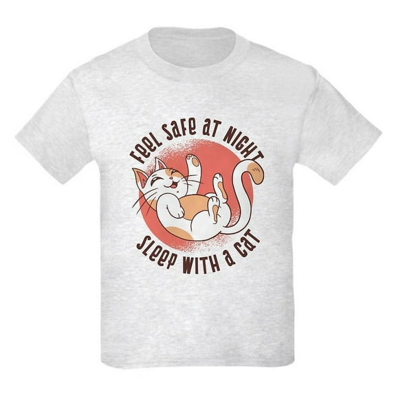 CafePress - Sleep With A Cat T Shirt - Light T-Shirt Kids XS-XL