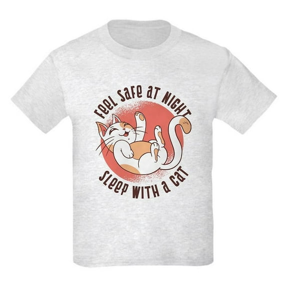 CafePress - Sleep With A Cat T Shirt - Light T-Shirt Kids XS-XL