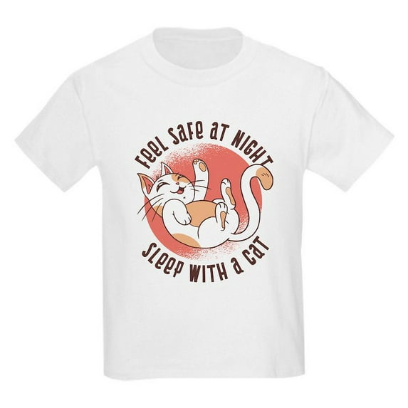 CafePress - Sleep With A Cat T Shirt - Light T-Shirt Kids XS-XL