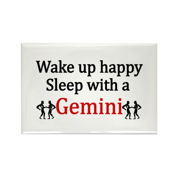 CafePress - Sleep With A Gemini - Rectangle Magnet, 2"x3" Refrigerator Magnet