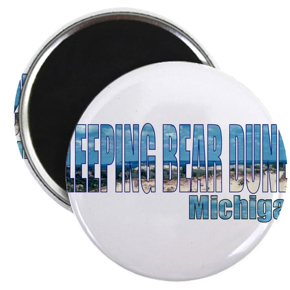 CafePress - Sleeping Bear Dunes, Michigan Magnet - 2.25" Round Magnet, Refrigerator Magnet, Button Magnet Style