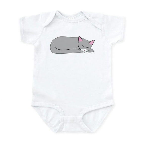 CafePress - Sleeping Cat Baby Light Bodysuit - Baby Light Bodysuit, Size Newborn - 24 Months