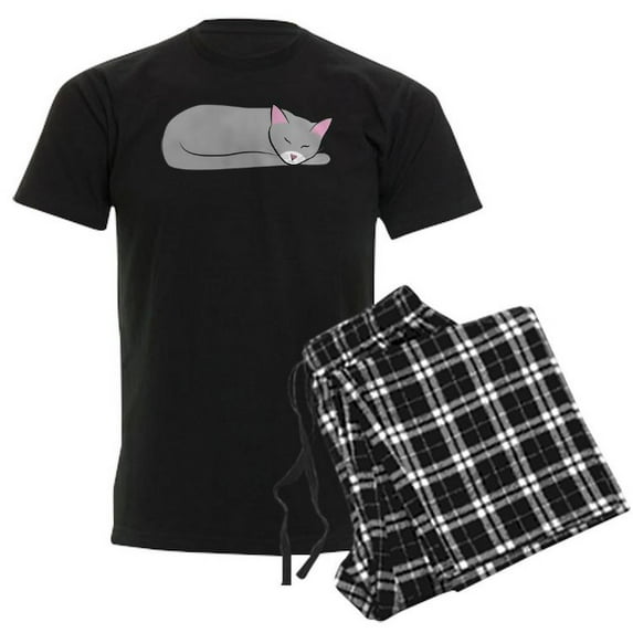 CafePress - Sleeping Cat - Men's Dark Pajamas
