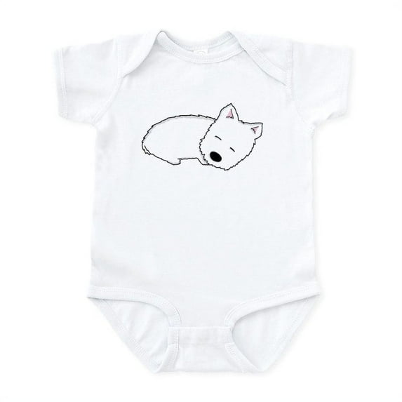 CafePress - Sleeping Westie Baby Light Bodysuit - Baby Light Bodysuit, Size Newborn - 24 Months