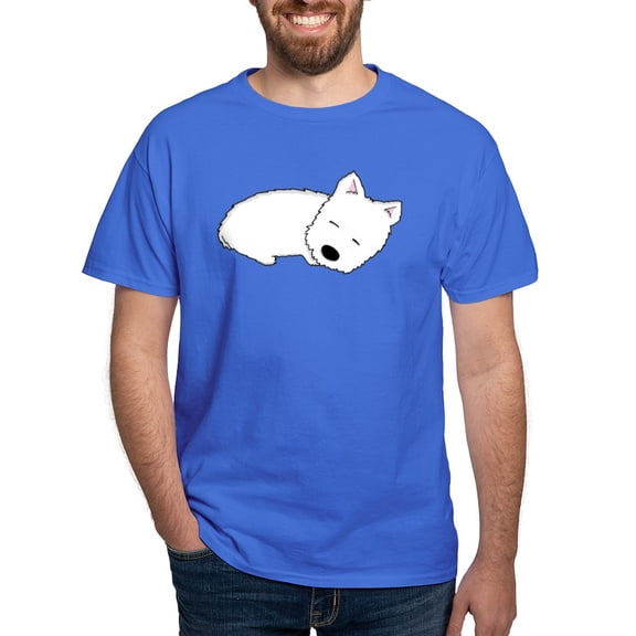 CafePress - Sleeping Westie Dark T Shirt - Men's Classic Graphic Cotton T-Shirt
