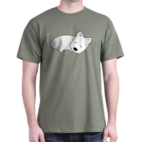 CafePress - Sleeping Westie Dark T Shirt - Men's Classic Graphic Cotton T-Shirt