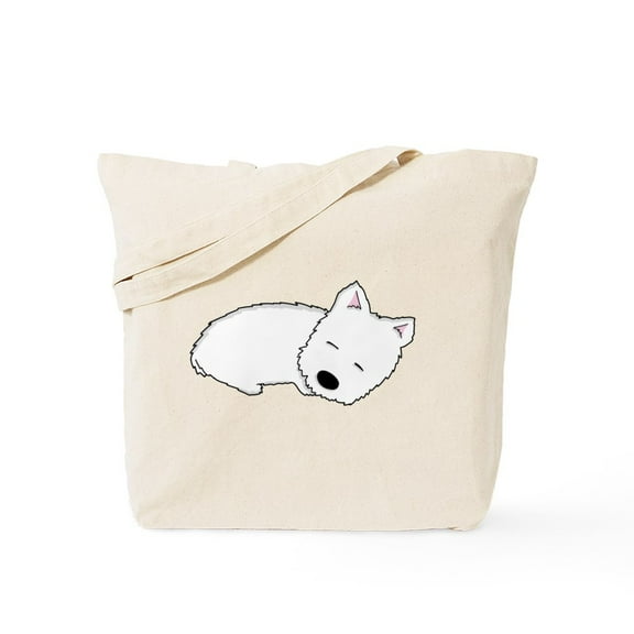 CafePress - Sleeping Westie Tote Bag - Unisex Canvas Tote Bag, Beige, 1-Piece