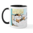 thumbnail image 1 of CafePress - Sleeps With Yorkies Mug - 11 oz Ceramic Mug - Novelty Coffee Tea Cup, 1 of 3