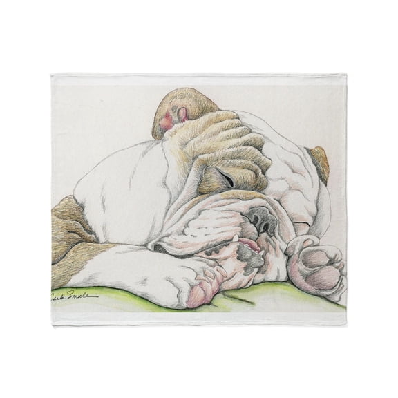 CafePress - Sleepy English Bulldog Throw Blanket - Soft Fleece Throw Blanket, 50"x60" for All Ages
