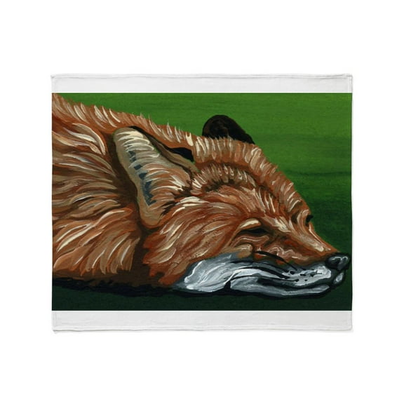 CafePress - Sleepy Red Fox Throw Blanket - Soft Fleece Throw Blanket, 50"x60" for All Ages