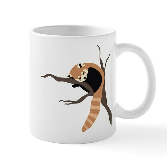 CafePress - Sleepy Red Panda Mug - 11 oz Ceramic Mug - Novelty Coffee Tea Cup