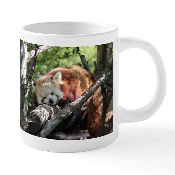 CafePress - Sleepy Red Panda Mugs - 20 Oz White Ceramic Mega Mug