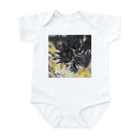 CafePress - Sleepy Sun Moon Body Suit - Baby Light Bodysuit, Size Newborn - 24 Months