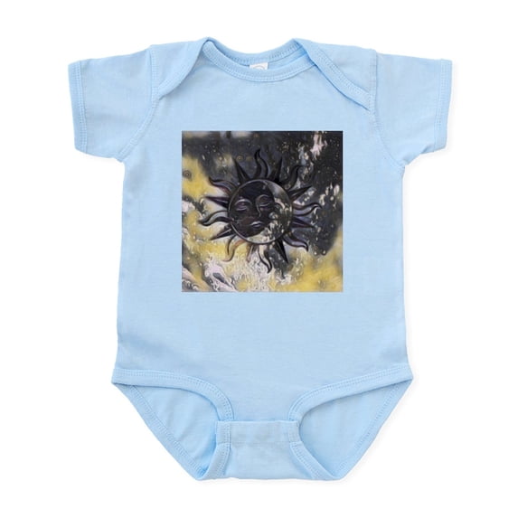 CafePress - Sleepy Sun Moon Body Suit - Baby Light Bodysuit, Size Newborn - 24 Months