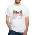thumbnail image 1 of CafePress - Sleigh Hair, Don't Care White T Shirt - Men's White Classic Cotton T-Shirts, 1 of 4