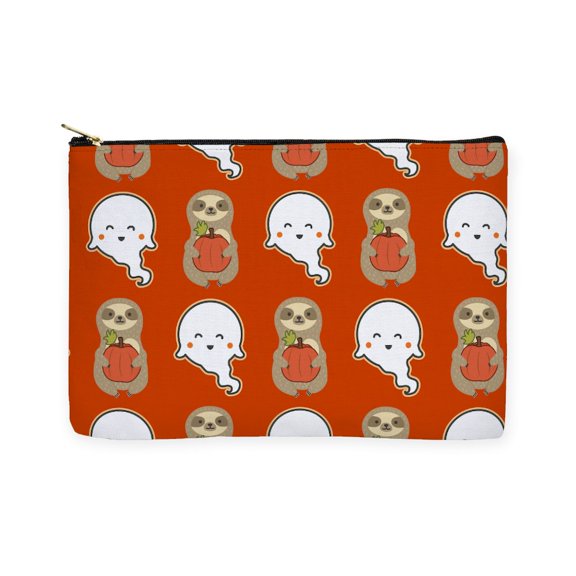 CafePress - Sloth And Ghost Halloween - Large Zipper Toiletry Pouch, 12.5"x8.5"