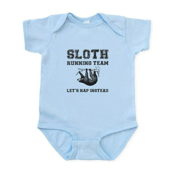 CafePress - Sloth Running Team Body Suit - Baby Light Bodysuit, Size Newborn - 24 Months