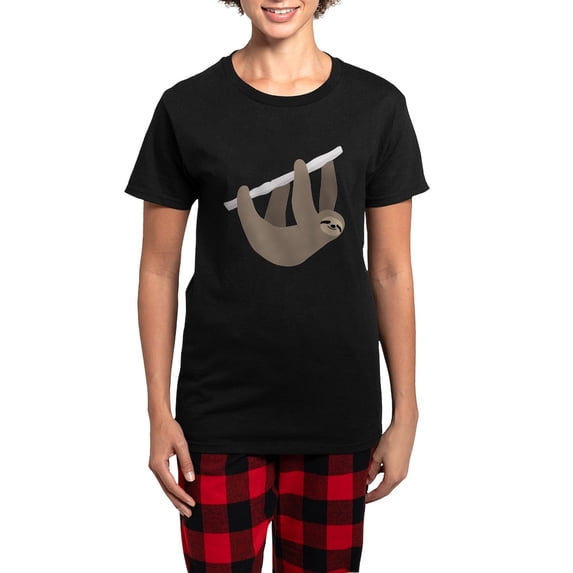 CafePress - Sloth Women's Dark Pajamas - Women's Short Sleeve Print T-Shirt and Pants Dark Cotton Pajama Set