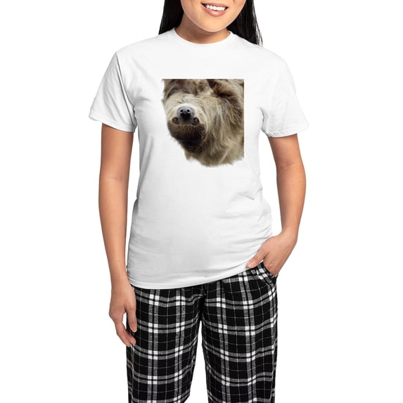 CafePress - Sloth Women's Light Pajamas - Women's Short Sleeve Print T-Shirt and Pants Light Cotton Pajama Set