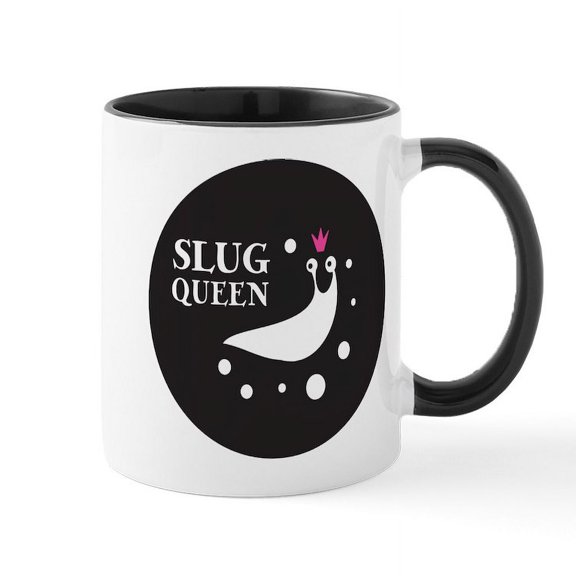 CafePress - Slug Queen Logo Mug - 11 oz Ceramic Mug - Novelty Coffee Tea Cup