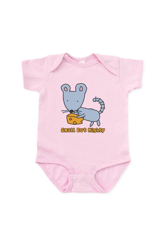 - Small But Mighty Mouse Infant Bodysuit - Baby Light Bodysuit