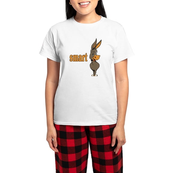 CafePress - Smart ASS Pajamas - Women's Short Sleeve Print T-Shirt and Pants Light Cotton Pajama Set