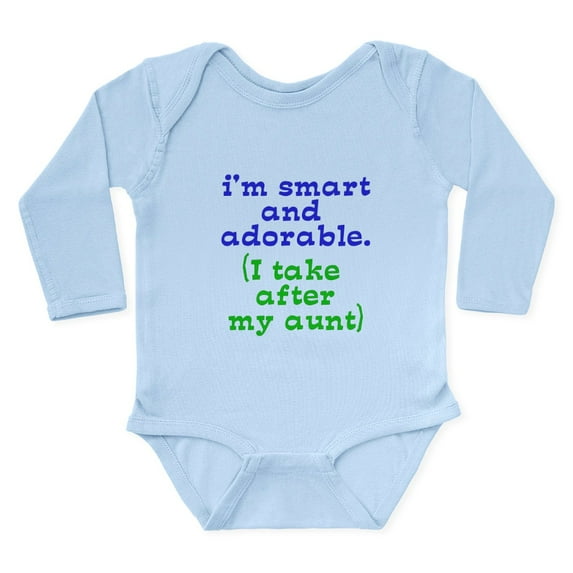 CafePress - Smart And Adorable Body Suit - Long Sleeve Cotton Baby Bodysuit