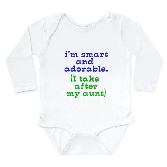 CafePress - Smart And Adorable Body Suit - Long Sleeve Cotton Baby Bodysuit