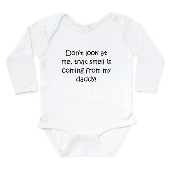 CafePress - Smell Is Coming From My Daddy Body Suit - Long Sleeve Cotton Baby Bodysuit