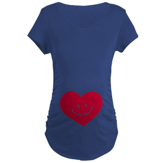 CafePress - Smiley Heart Maternity Dark T Shirt - Maternity Dark T-Shirt